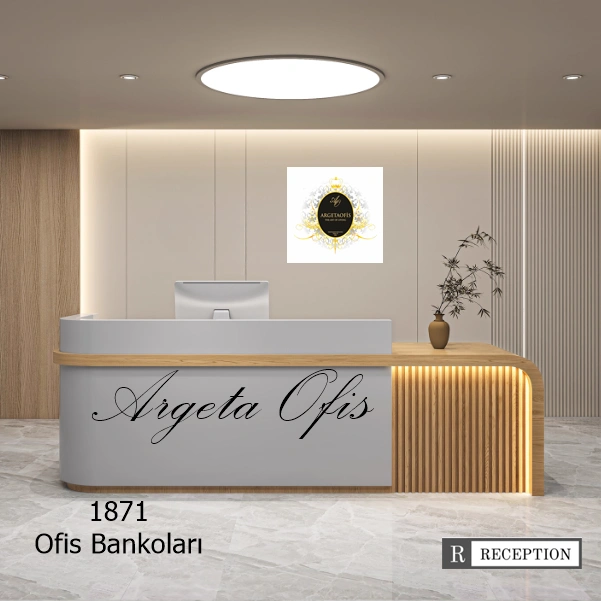 1871 Karşılama Bankoları - Doğal Ahşap ve Beyazın Uyumu 1871 Karşılama Bankoları